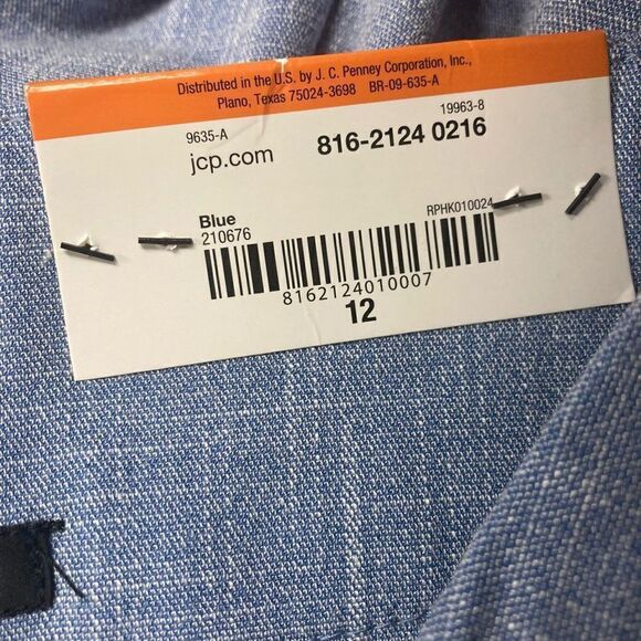 WORTHINGTON Women’s Wide Leg Blue Pants Size 12 Tie Belt Retro - Picture 9 of 12